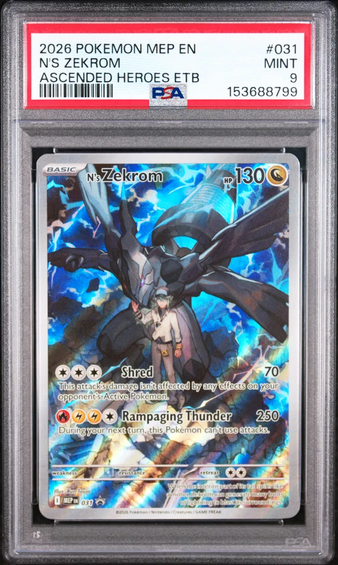 2026 #031 N's Zekrom PSA 9 Mep EN-Me Black Star Promo