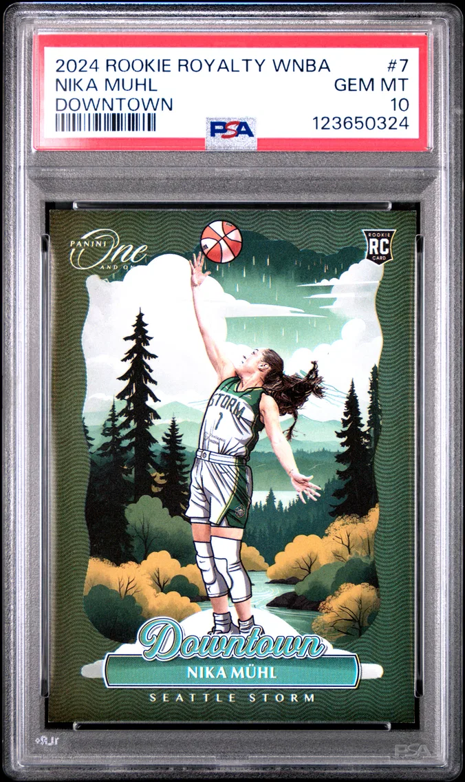 2024 #7 Nika Muhl PSA 10 Panini Rookie Royalty WNBA Downtown