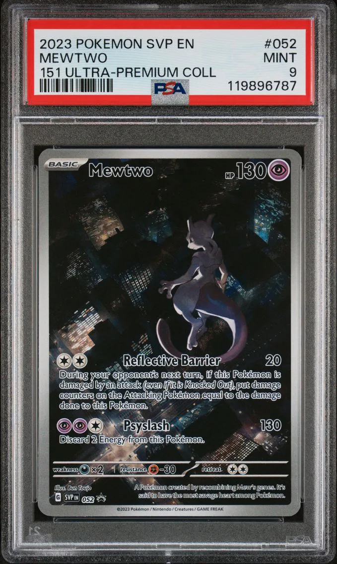 2023 #052 Mewtwo PSA 9 Svp EN-SV Black Star Promo Pokemon