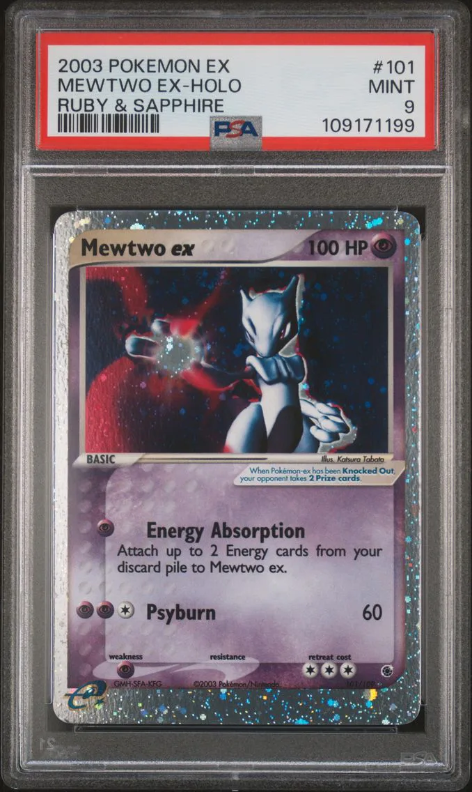 2003 #101 Mewtwo EX-Holo PSA 9 E