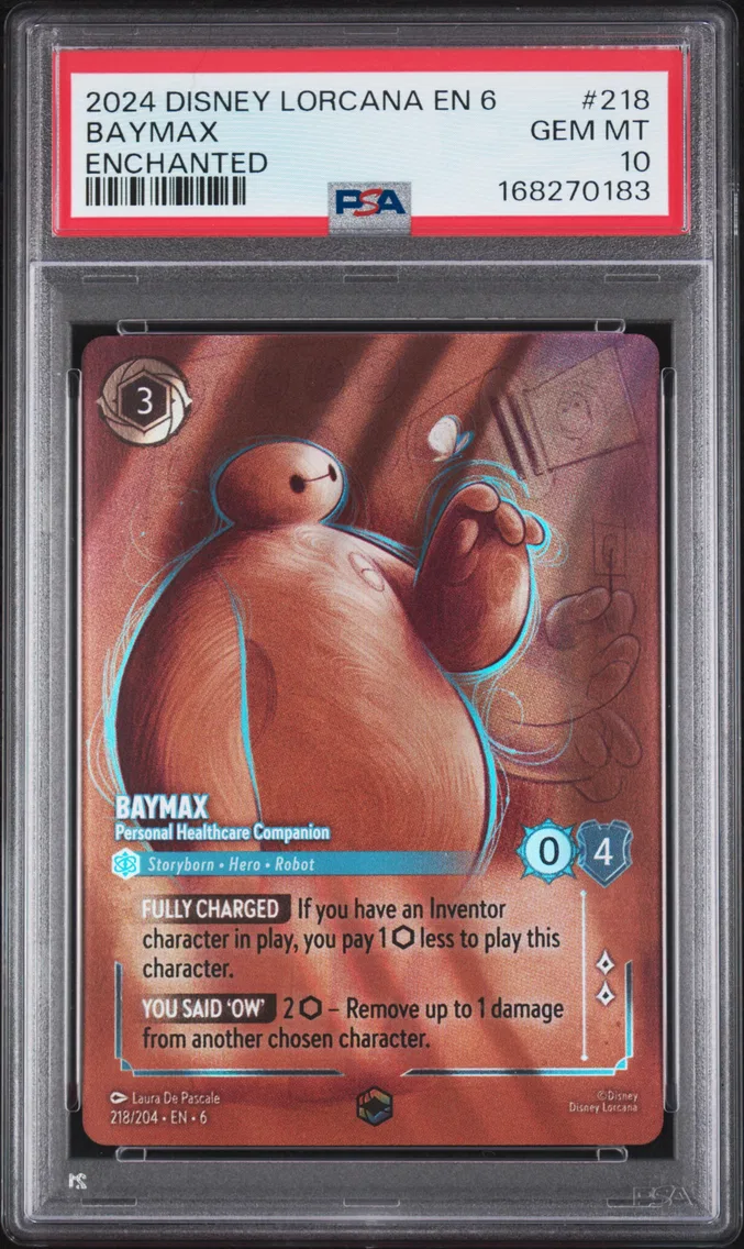 2024 #218 Baymax - Personal Healthcare Companion PSA 10 Disney Lorcana EN 6-Azurite Sea