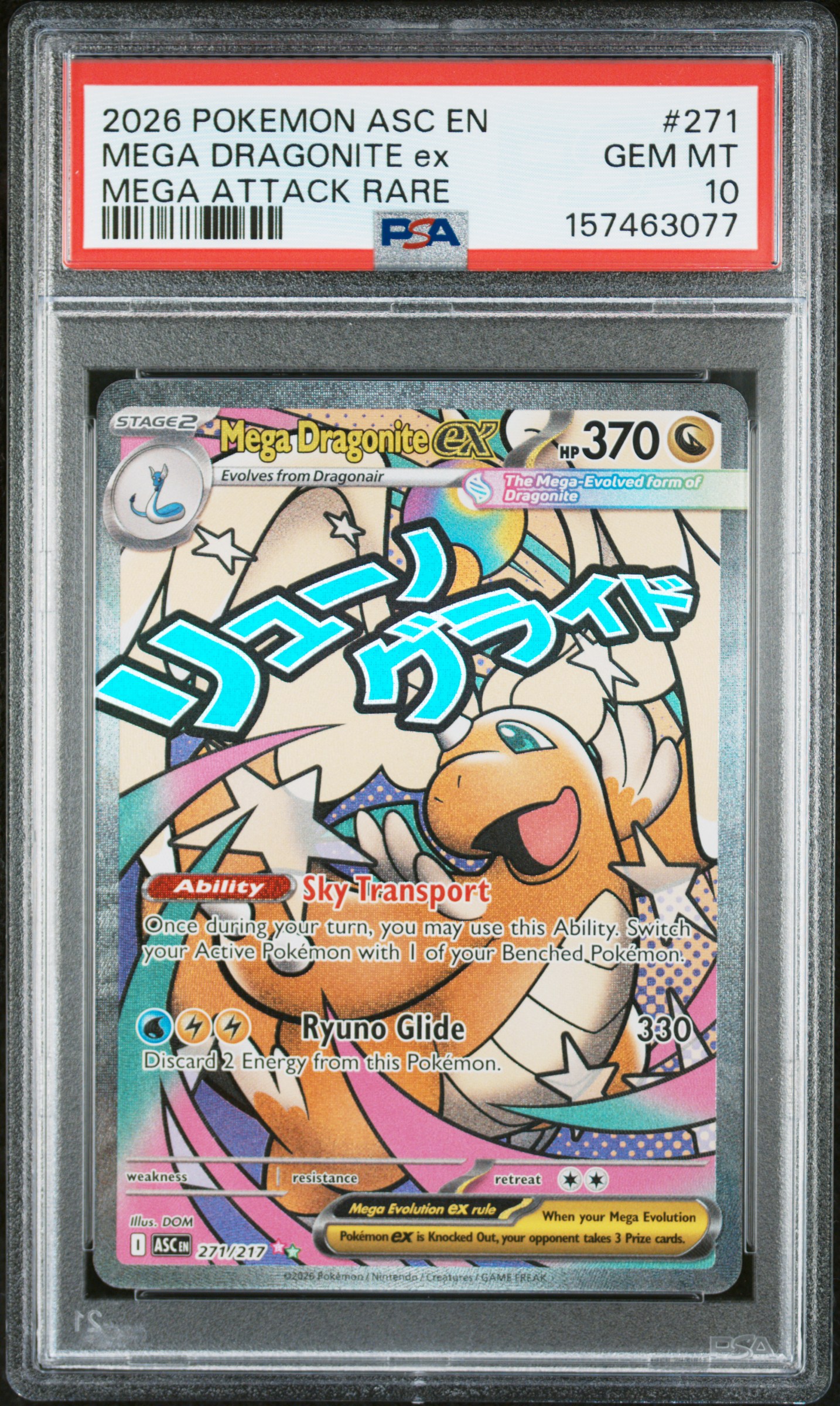 2026 #271 Mega Dragonite Ex PSA 10 Asc En-Ascended Heroes