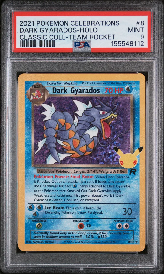 2021 #8 Dark Gyarados-Holo PSA 9