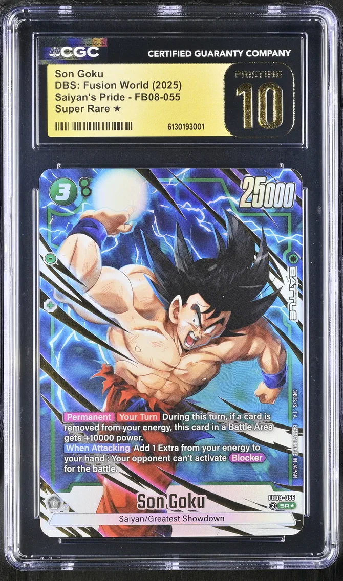 2025 #FB08-055 Son Goku CGC 10 Pristine (FB08) Saiyan's Pride - English