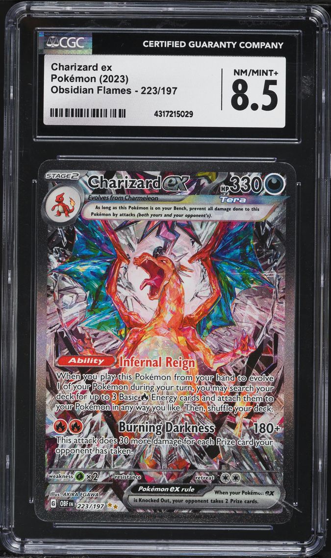 2023 #223 Charizard EX CGC 8.5 Obf EN-Obsidian Flames Pokemon