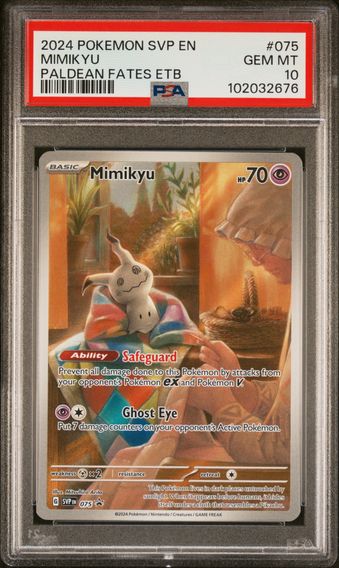 2024 #075 Mimikyu PSA 10 SV Black Star Promo