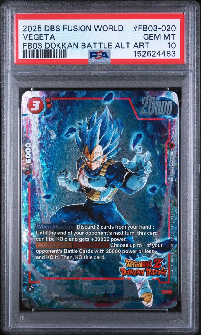 2025 #FB03-020 Vegeta PSA 10 Dragon Ball Super Card Game Fusion World New Adventure