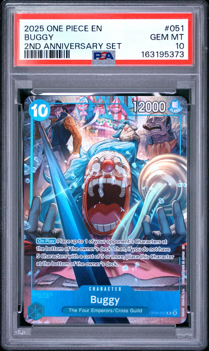 2025 #051 Buggy PSA 10 One Piece English Version 2nd Anniversary Set