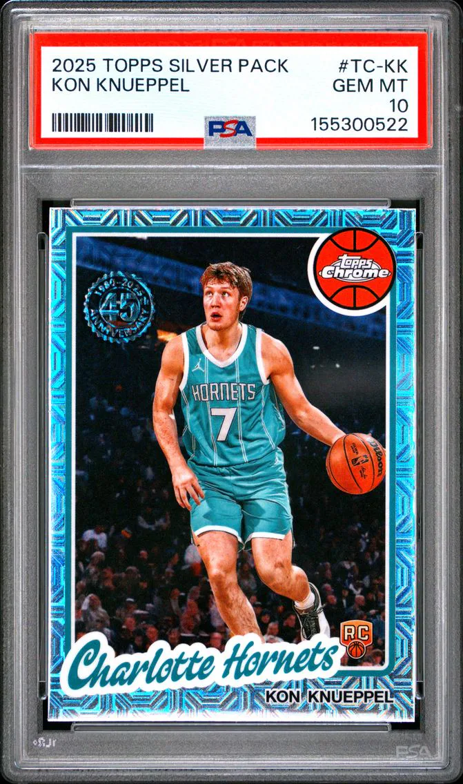2025 #TC-KK Kon Knueppel PSA 10 Topps Silver Pack 1980-81 Topps Chrome Basketball