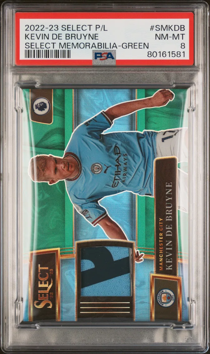2022 #SMKDB Kevin de Bruyne PSA 8 Panini Select Premier League Select Memorabilia