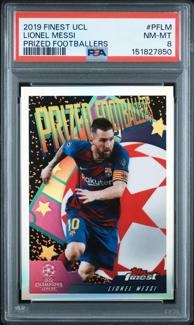 2019 #PFLM Lionel Messi PSA 8 Finest UEFA Champions League Prized Footballers