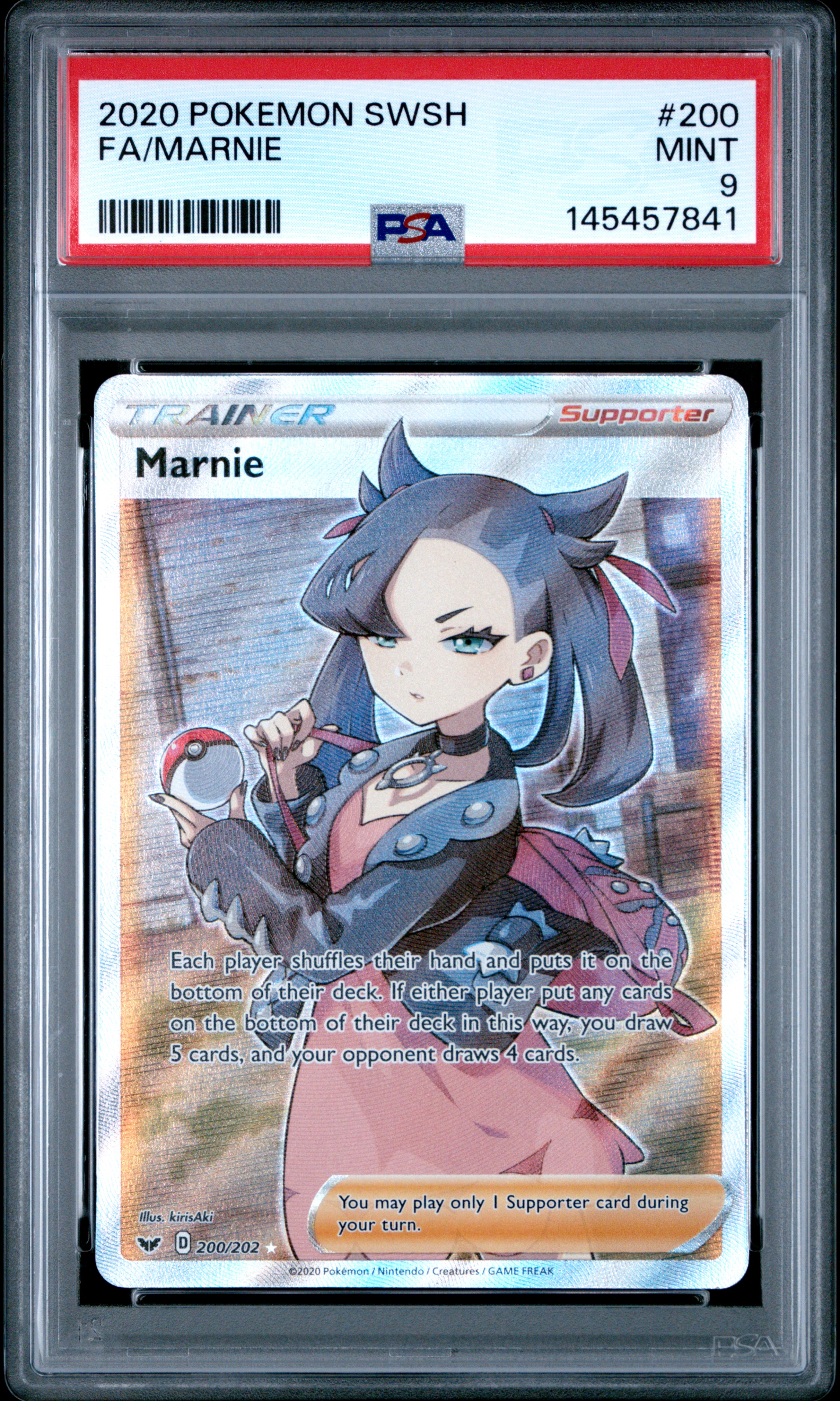 2020 #200 Full Art/Marnie PSA 9 Sword & Shield