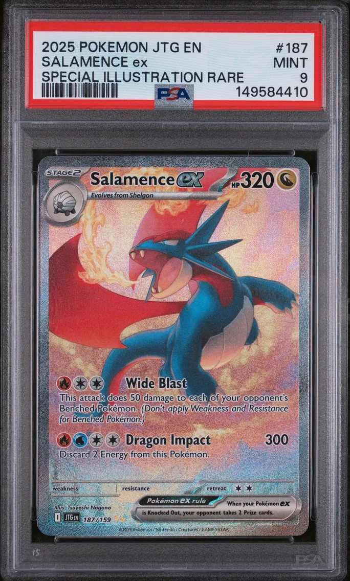 2025 #187 Salamence EX PSA 9 Jtg EN-Journey Together