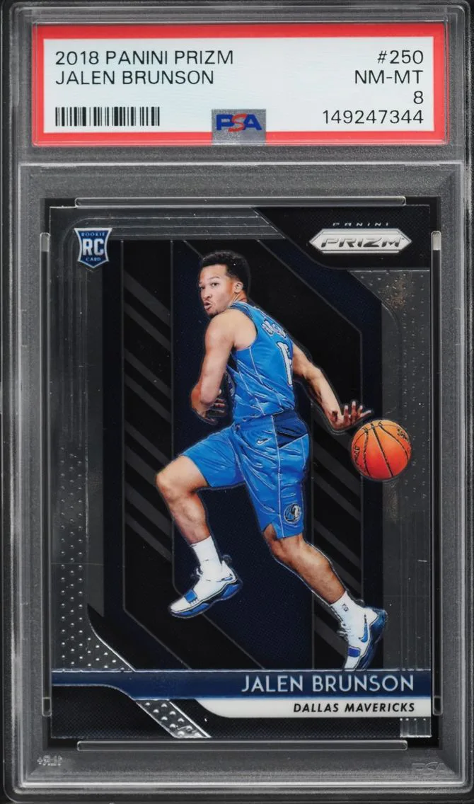 2018 #250 Jalen Brunson PSA 8 Panini Prizm ROOKIE