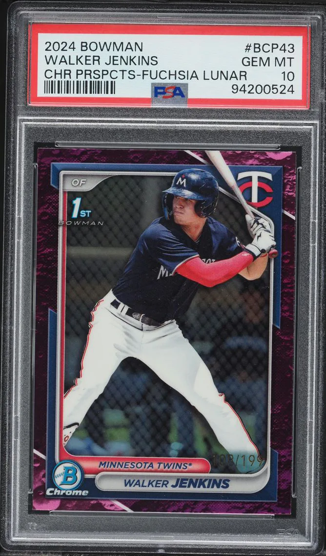 2024 #BCP43 Walker Jenkins PSA 10 Bowman Chrome Prospects Baseball