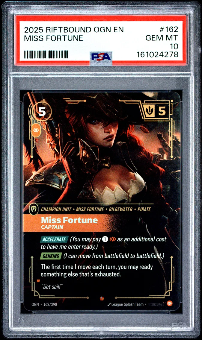 2025 #162 Miss Fortune - Captain PSA 10 Riftbound: League of Legends Ogn-Origins
