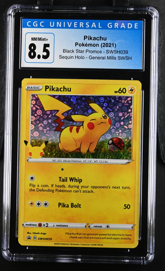 2021 #SWSH039 Pikachu CGC 8.5 Black Star Promos - Sword & Shield - English