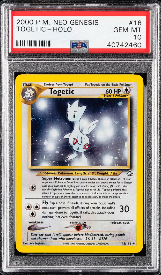 2000 #16 Togetic-Holo PSA 10 Neo Genesis Pokemon