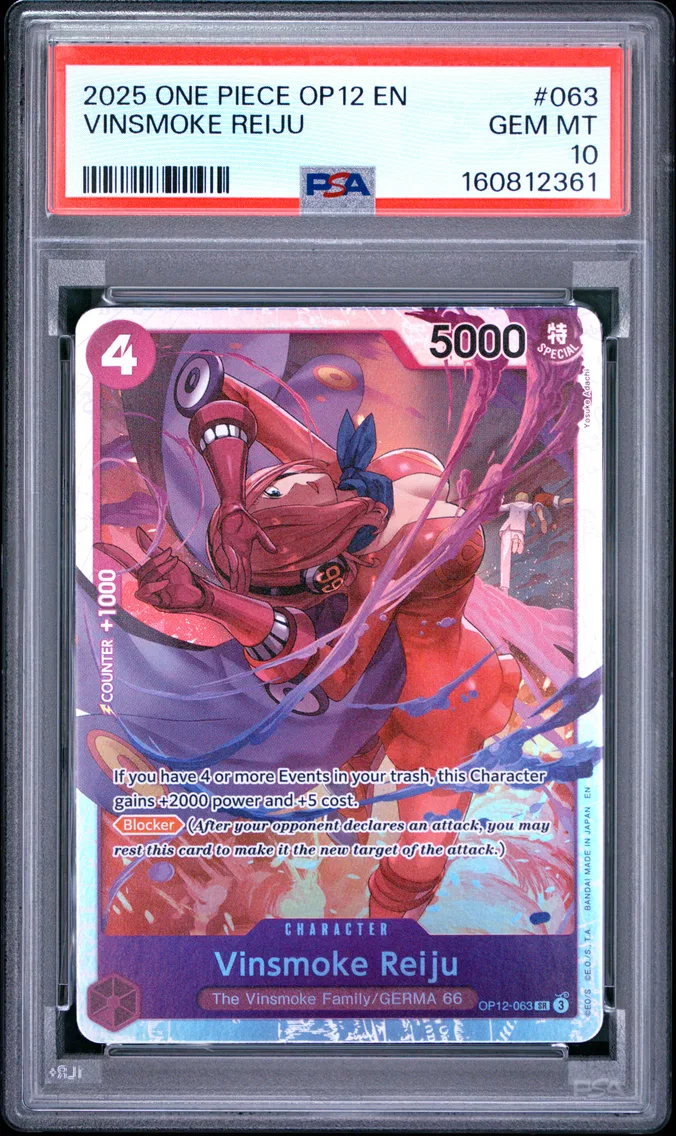 2025 #063 Vinsmoke Reiju PSA 10 One Piece OP12-Legacy of the Master