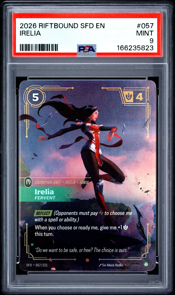 2026 #057 Irelia - Fervent PSA 9 Riftbound: League of Legends Sfd-Spiritforged