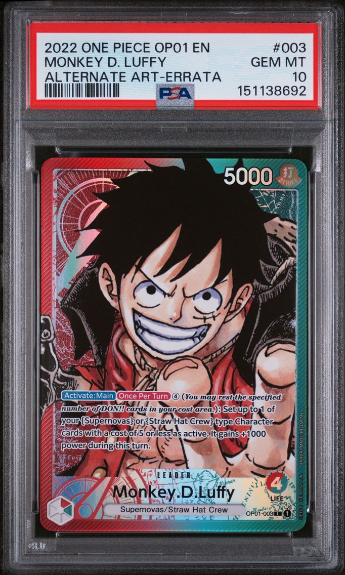 2022 #003 Monkey D. Luffy PSA 10