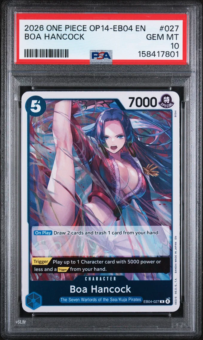 2026 #027 Boa Hancock PSA 10 One Piece OP14-EB04-the Azure Sea's Seven