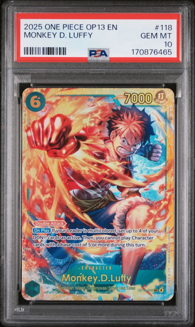 2025 #118 Monkey D. Luffy PSA 10 One Piece OP13-Carrying on His Will