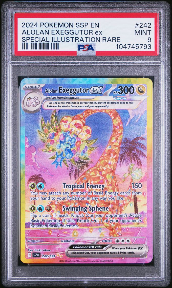 2024 #242 Alolan Exeggutor EX PSA 9 Ssp EN-Surging Sparks Pokemon