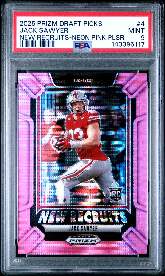 2025 #4 Jack Sawyer PSA 9 Panini Prizm Draft Picks New Recruits