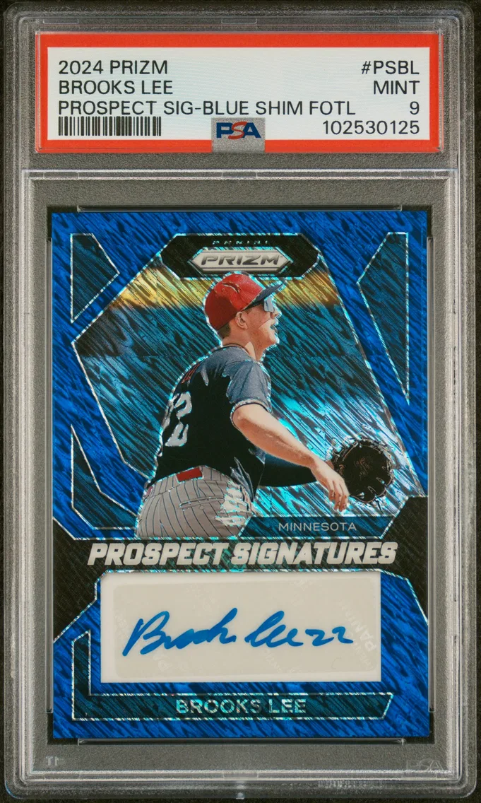 2024 #PSBL Brooks Lee PSA 9 Panini Prizm Prospect Signatures