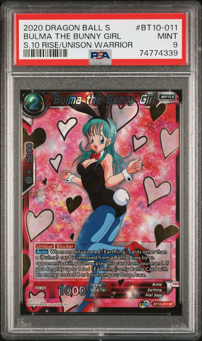 2020 #BT10-011 Bulma the Bunny Girl PSA 9 Dragon Ball Super Card Game Series 10 Rise of the Unison Warrior