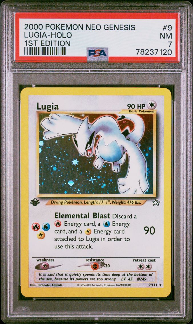 2000 #9 Lugia-Holo PSA 7 Neo Gen