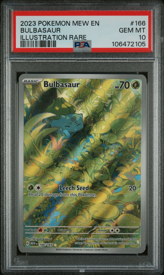 2023 #166 Bulbasaur PSA 10 Mew EN-151 Pokemon
