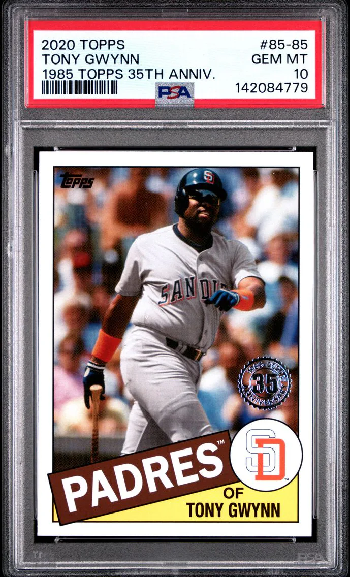 2020 #85-85 Tony Gwynn PSA 10 Topps 1985 Topps 35th Anniversary