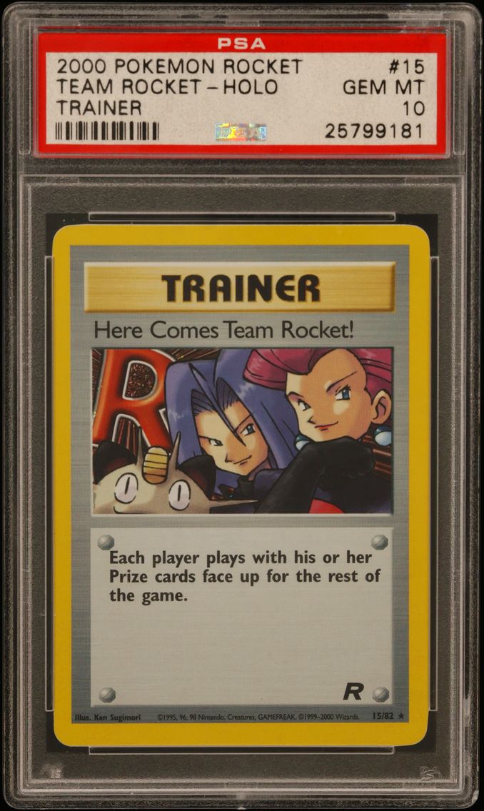2000 #15 Here Comes Team Rocket!-Holo PSA 10 Rocket