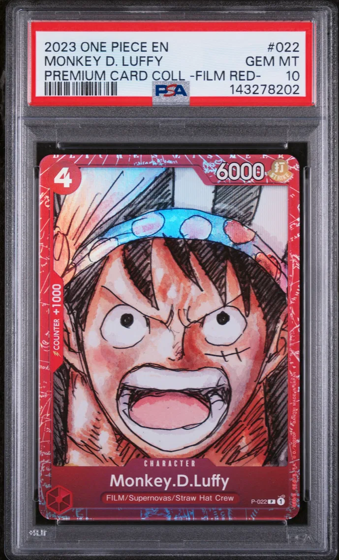 2023 #022 Monkey D. Luffy PSA 10 One Piece Premium Card Collection -One Piece Film Red-