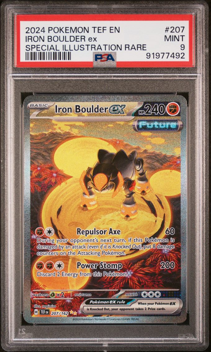 2024 #207 Iron Boulder EX PSA 9 Tef EN-Temporal Forces
