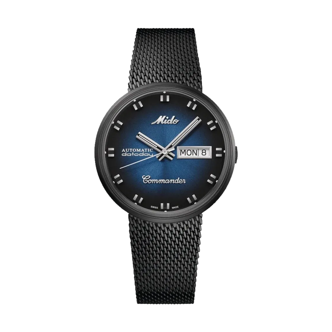 MIDO Commander Shade Black PVD 37mm - Blue on Bracelet