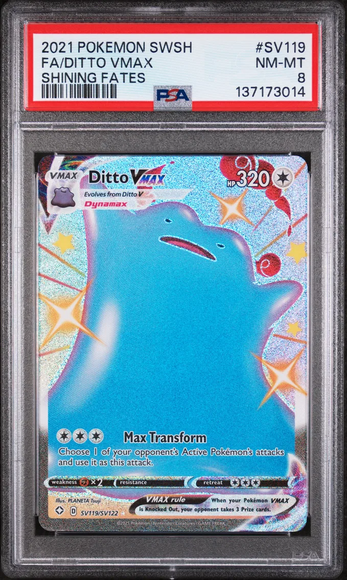 2021 #SV119 Full Art/Ditto Vmax PSA 8 Sword & Shield Shining Fates