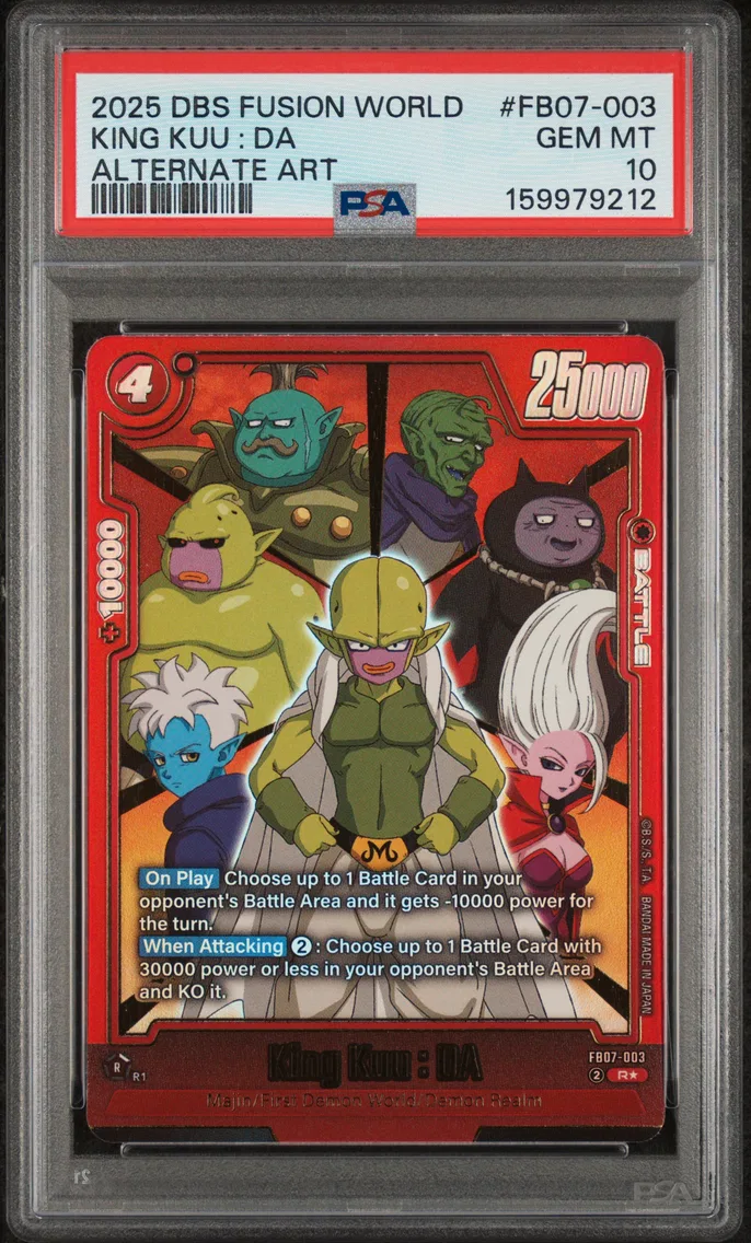 2025 #FB07-003 King Kuu : DA PSA 10 Dragon Ball Super Card Game Fusion World Wish for Shenron
