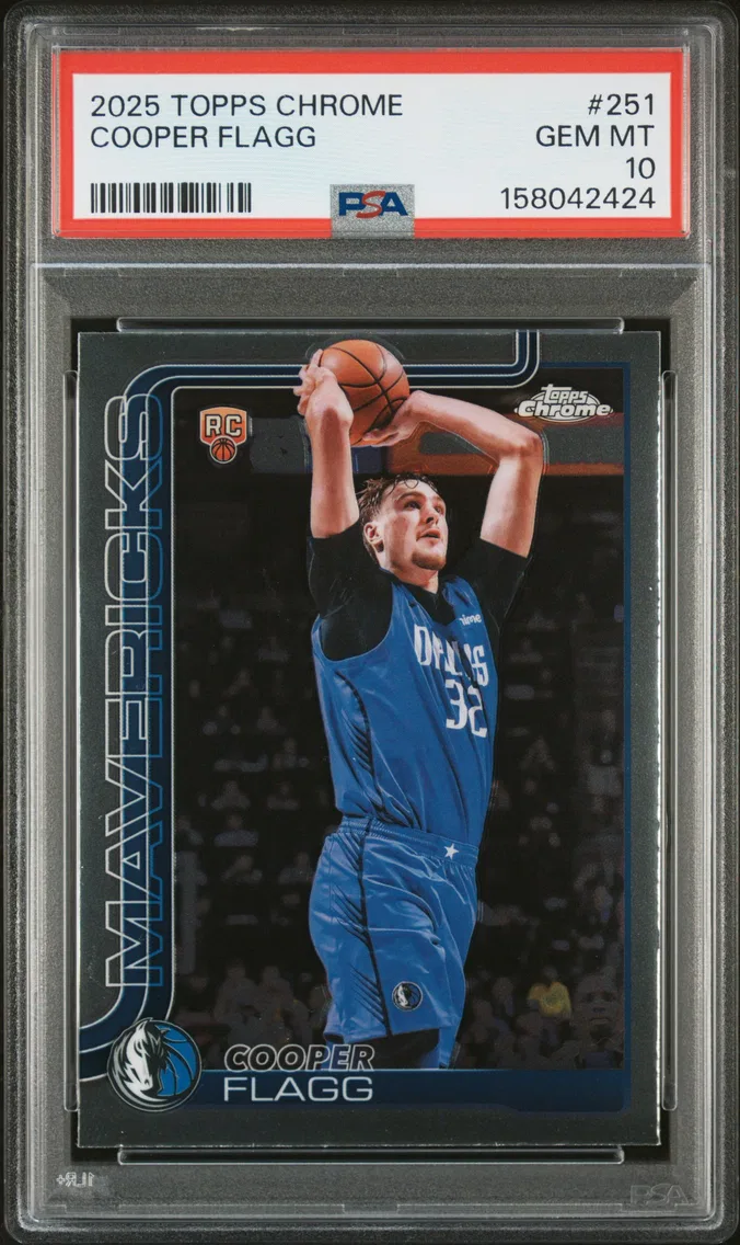 2025 #251 Cooper Flagg PSA 10 Topps Chrome