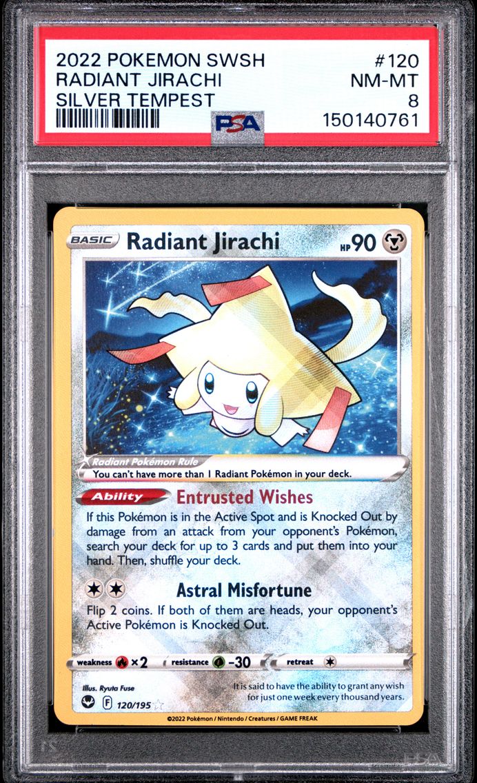 2022 #120 Radiant Jirachi PSA 8 