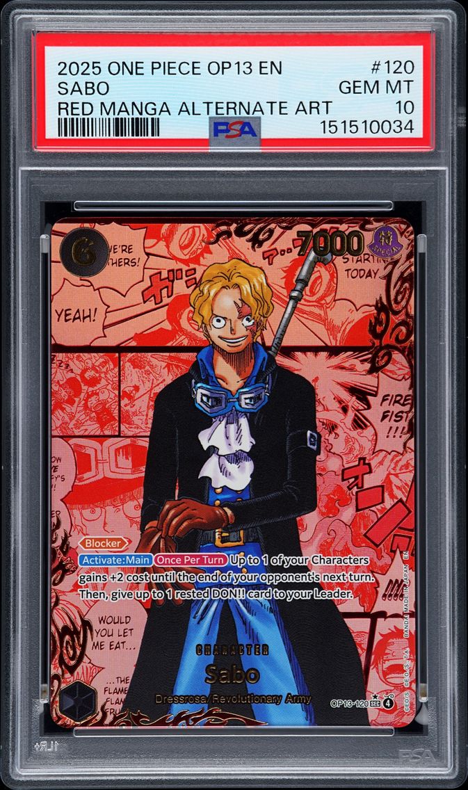 2025 #120 Sabo PSA 10 One Piece 