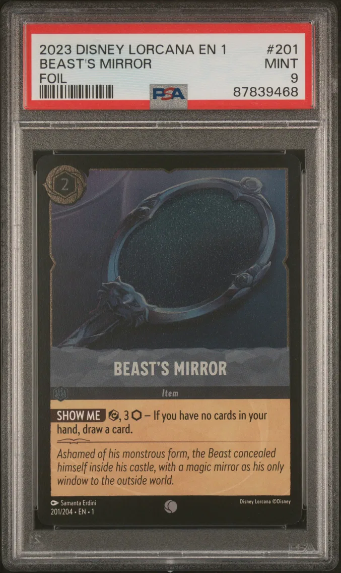 2023 #201 Beast's Mirror PSA 9 Disney Lorcana EN 1-the First Chapter
