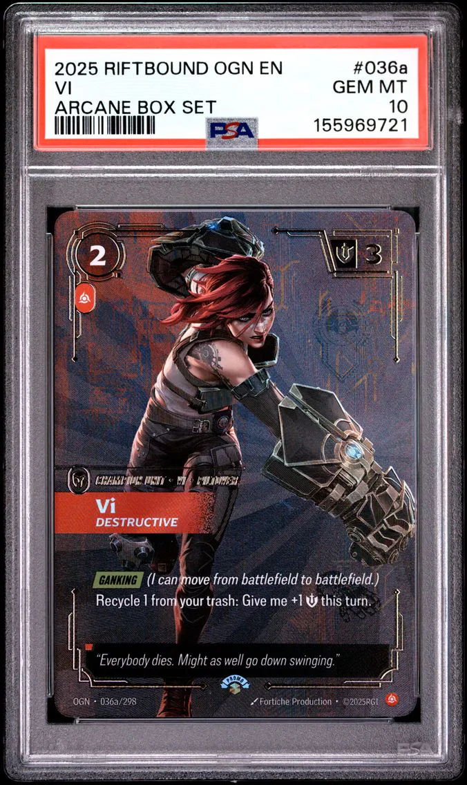 2025 #036a VI - Destructive PSA 10 Riftbound: League of Legends Ogn-Origins