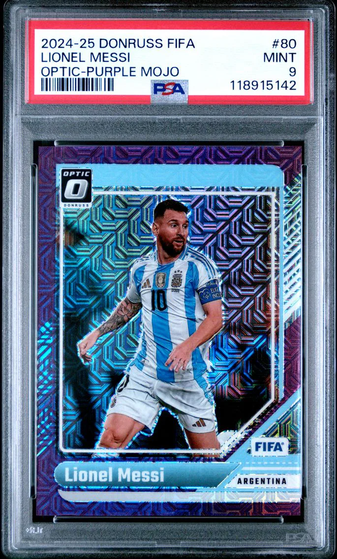 2024 #80 Lionel Messi PSA 9 Panini Donruss FIFA
