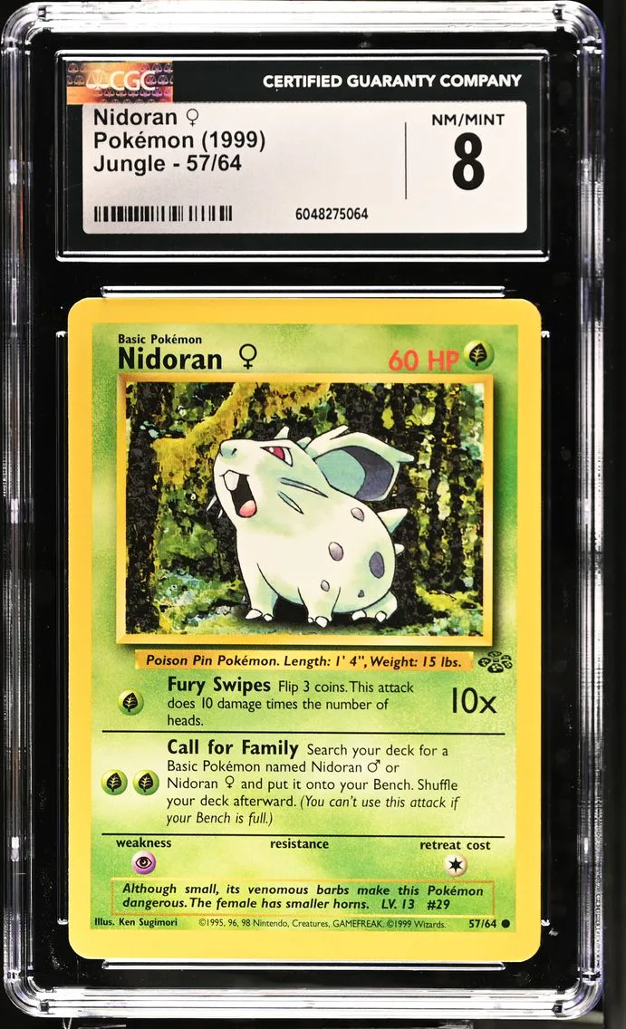 1999 #57 Nidoran CGC 8 Jungle - Unlimited - English