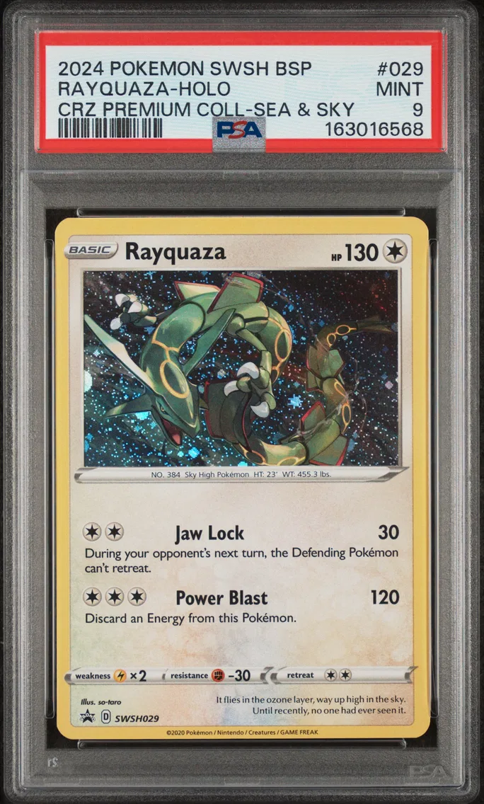 2024 #029 Rayquaza-Holo PSA 9 Swsh Black Star Promo
