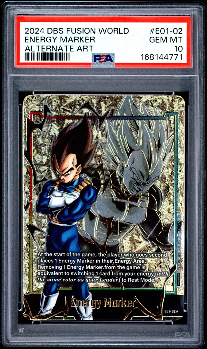2024 #E01-02 Energy Marker PSA 10 Dragon Ball Super Card Game Fusion World Energy Marker Pack 01