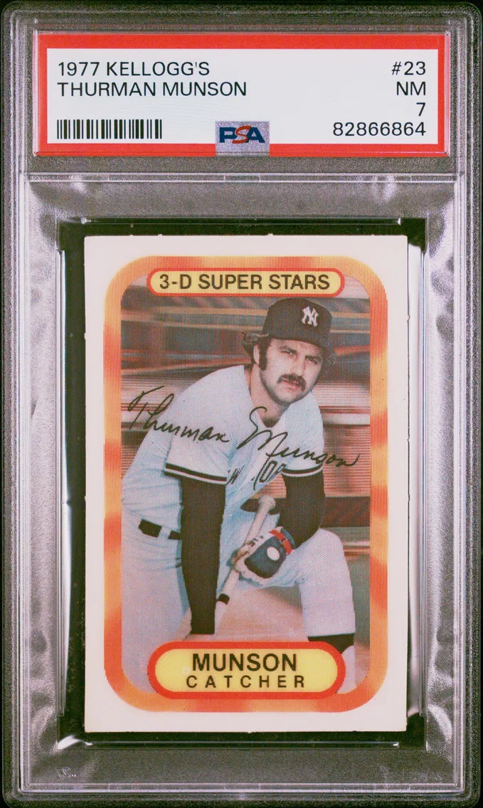 1977 #23 Thurman Munson PSA 7 Kellogg's